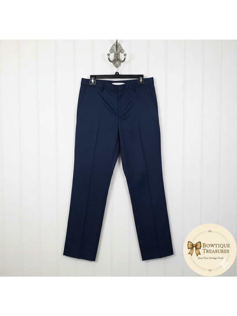 Elie Tahari Blue Trousers Women's 30" Waist Approx 6-8 Classic Dress Pants